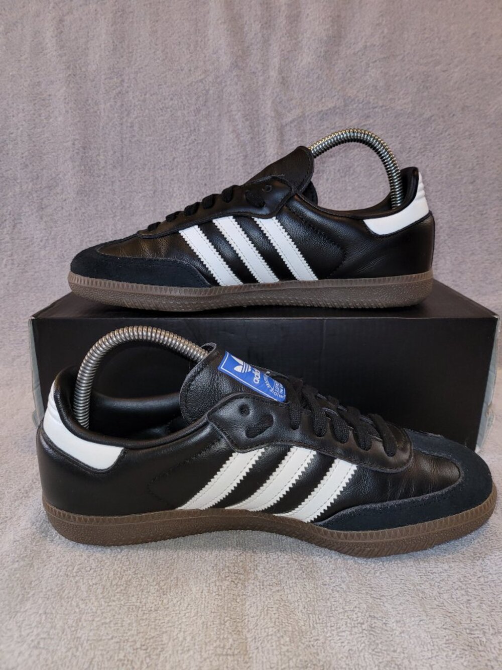 Adidas Samba OG Originals Black White Brown Gum B75807 Mens Size 6.5 Sneakers - Picture 2 of 16